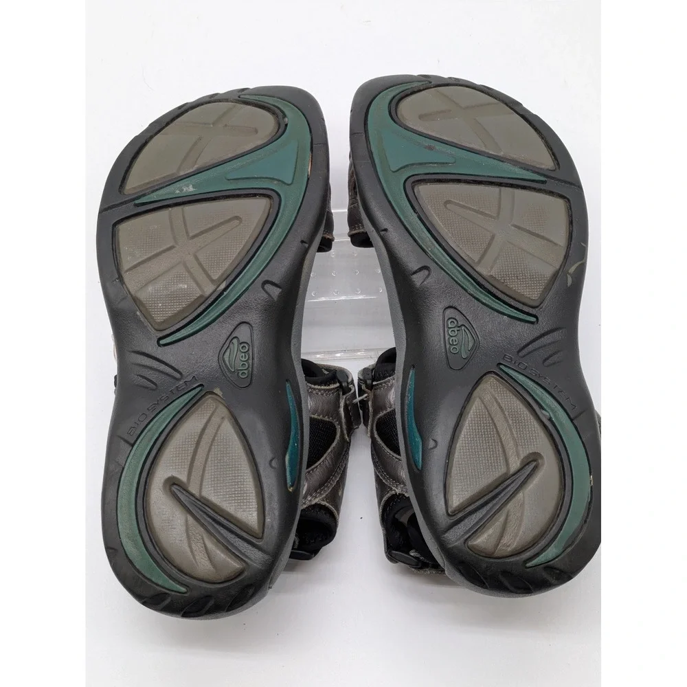ABEO BioSystem Huntington Sandals Pewter Leather Comfort Women's 8N Narrow